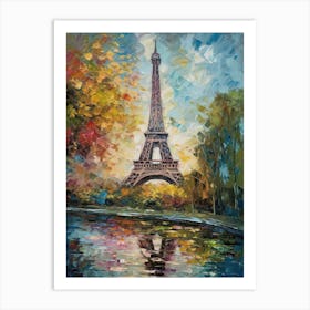 Eiffel Tower Paris France Monet Style 2 Art Print