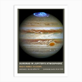 Aurora In Jupiter'S Atmosphere Art Print