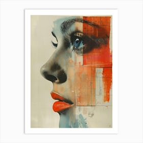 Abstract Portrait Of A Woman Art Print