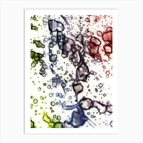 Japanese Abstraction Colored Spots Art Print