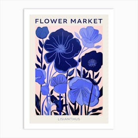 Blue Flower Market Poster Lisianthus 2 Art Print