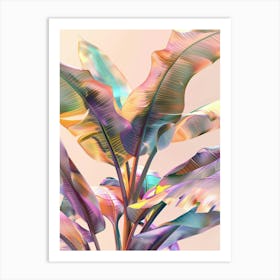 Rainbow Banana Leaf Art Print