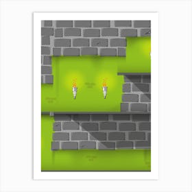 Dungeon creepy video game. Art Print