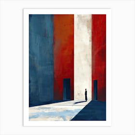 Man In A Doorway, Minimalism Art Print