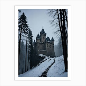 Castle In The Snow Specters of the Carpathian Spires Art Print