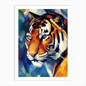 Tiger Portrait Oil Painting Art Print