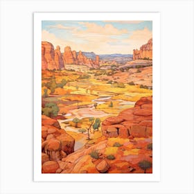 Autumn National Park Painting Arches National Park Utah Usa 2 Art Print