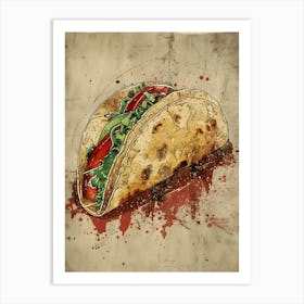 Taco: Fast Food Art Art Print