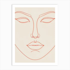 Portrait Of A Woman'S Face 5 Art Print