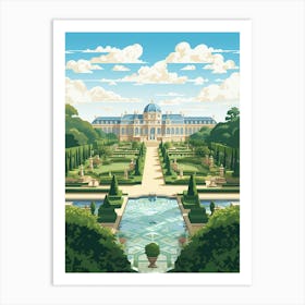 Versailles Gardens France Illustration 2 Art Print