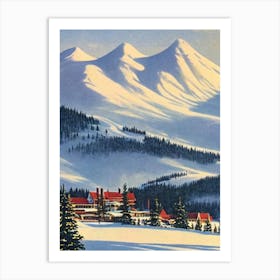 Sugarloaf, Usa Ski Resort Vintage Landscape 1 Skiing Poster Art Print