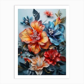 Paper Flowers 5 Art Print