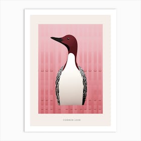Minimalist Common Loon 1 Bird Poster Art Print