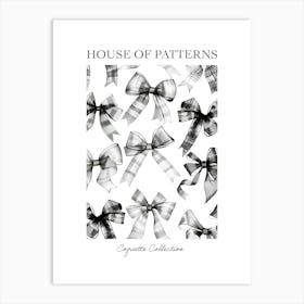 Black And White Bows 3 Pattern Poster Art Print