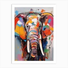 Colorful Elephant - Painting Art Print