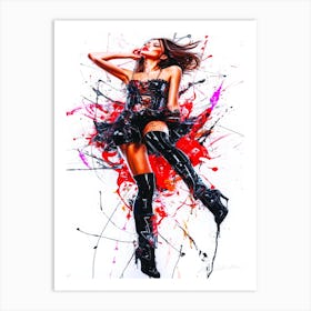 Fashion Model Outfits - Top Model Girl Art Print