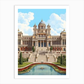 Dolmabahe Palace Pixel Art 9 Art Print