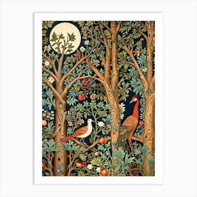 William Morris Pheasants In The Forest Art Print