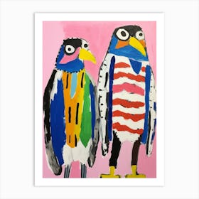 Colourful Kids Animal Art Hawk Art Print