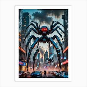 The Colossal Robot Spider vs. the Urban Jungle Art Print