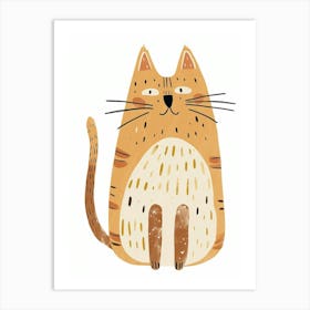 Sokoke Cat Clipart Illustration 2 Art Print