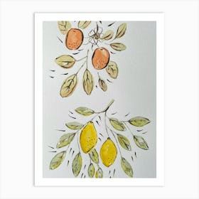 Lemons And Oranges Art Print