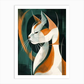 Abstract Cat Canvas Print Art Print