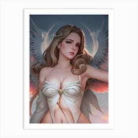 Angel lana del rey ai art stable diffusion Art Print