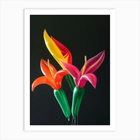 Bright Inflatable Flowers Heliconia 1 Art Print