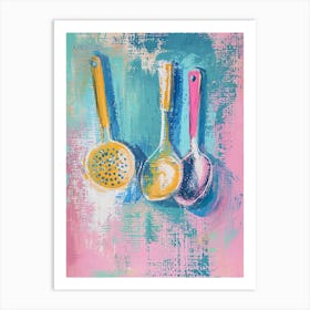 Kitsch Kitchen Utensils Painting 3 Art Print