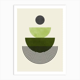 Lines and circles 16 Art Print