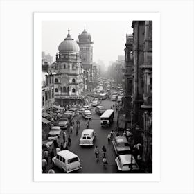 Mumbai, India, Black And White Old Photo 1 Art Print