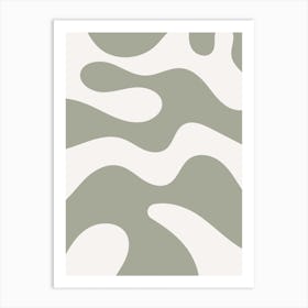 Sage Minimalist Abstract 1 Art Print