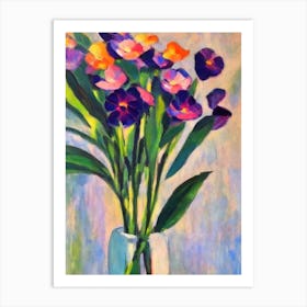 Zantedeschia Aethiopica Floral Abstract Block Colour 1 Flower Art Print