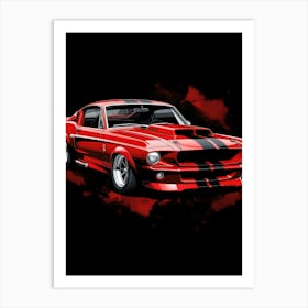 Ford Mustang Wallpaper Art Print