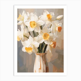 Daffodil Flower Still Life Painting 2 Dreamy Art Print
