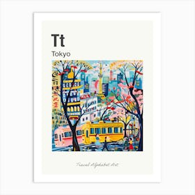 Kids Travel Alphabet  Tokyo 3 Art Print