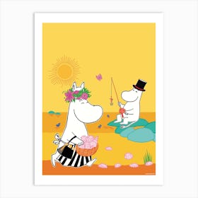 The Moomin Collection Moomimpapa And Moominmama Art Print
