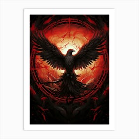 Crow Inferno Art Print