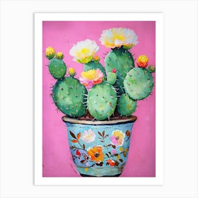 Cactus In A Pot Art Print