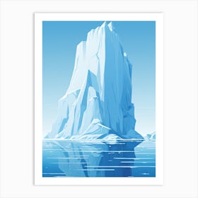 Majestic Iceberg Icy Blues - Landscape Art Print