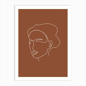 Stoic Minimal Line Portrait Art Print