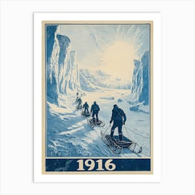 Aihrgdesign A Vintage Adventure Poster Of A 1916 Polar Expedi D1bdfea9 0e10 469f A212 30de10991bef 3 Art Print