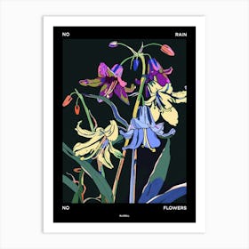 No Rain No Flowers Poster Bluebell 1 Art Print