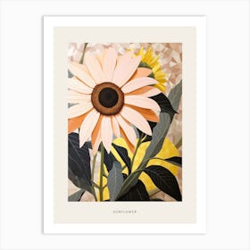 Flower Illustration Sunflower 4 Poster Art Print