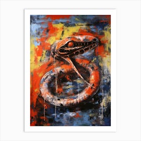 Snake Abstract Expressionism 4 Art Print