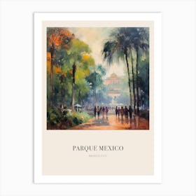 Parque Mexico Mexico City Mexico Vintage Cezanne Inspired Poster Art Print