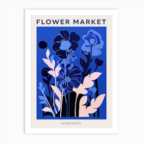 Blue Flower Market Poster Hyacinth 1 Art Print