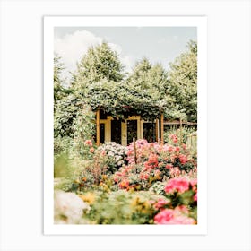 English Garden Greenhouse Art Print