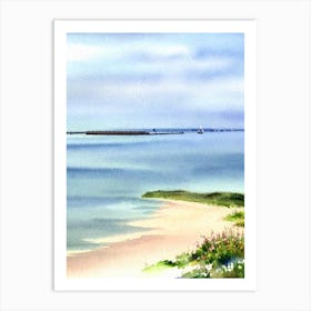 Southend On Sea Beach, Essex Watercolour Art Print